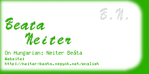 beata neiter business card